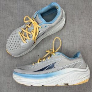Altra Via Olympus Running Shoes Gray Blue Yellow Mesh Athletic Sneakers Size 8.5